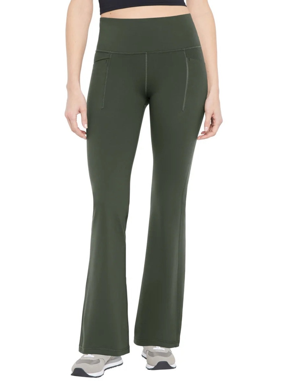 GapFit High Rise Flare Leggings Pants Olive Green Women’s Medium EUC